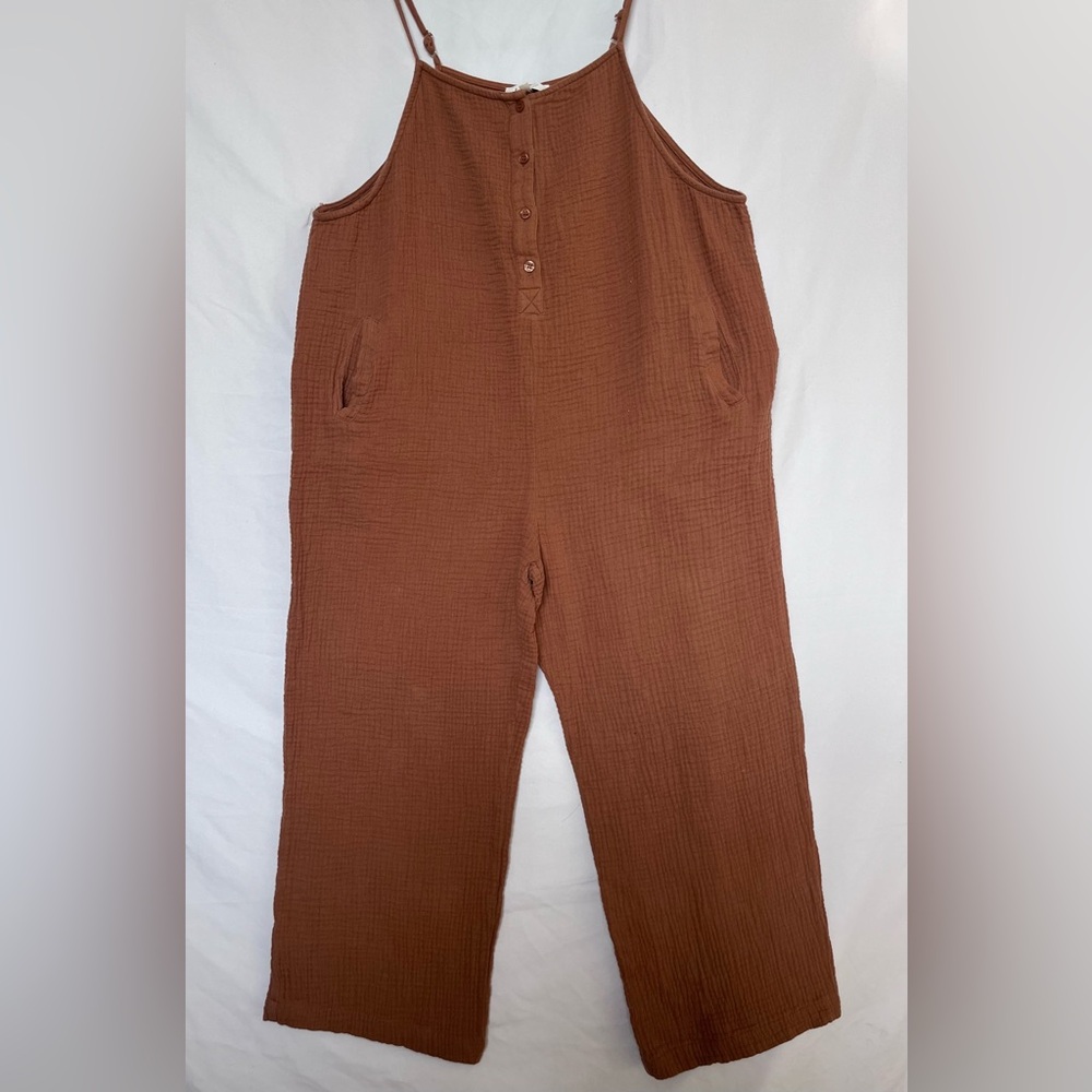 Böhme Rust Gauze Cotton Jumpsuit Overall Size S